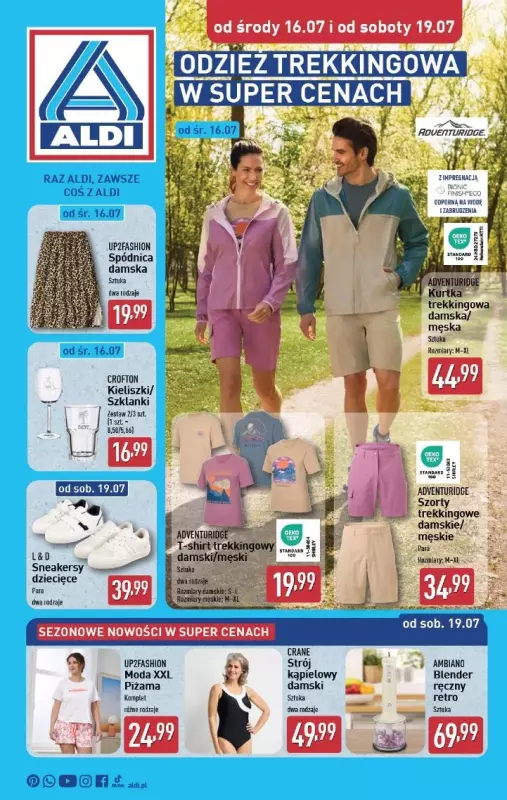 Aldi - gazetka promocyjna Aldi ma to coś! od środy 16.07 do soboty 19.07