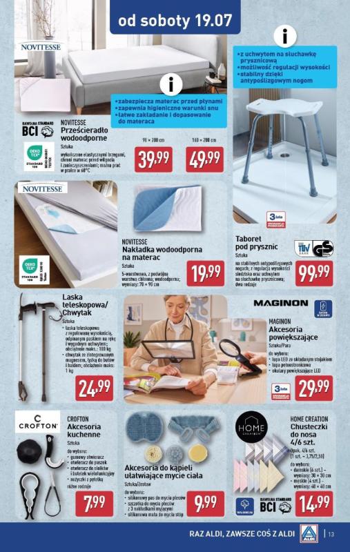 Aldi - gazetka promocyjna Aldi ma to coś! od środy 16.07 do soboty 19.07 - strona 13