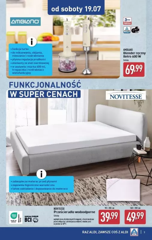 Aldi - gazetka promocyjna Aldi ma to coś! od środy 16.07 do soboty 19.07 - strona 9