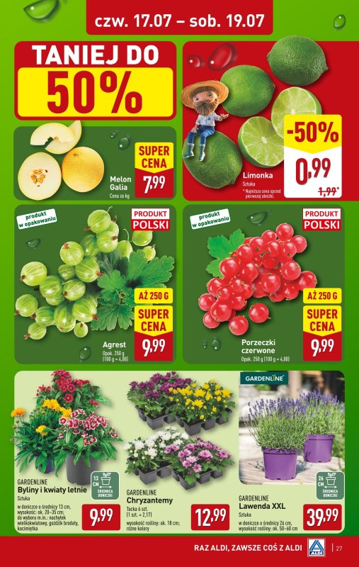Aldi - gazetka promocyjna Pełny katalog! od poniedziałku 14.07 do soboty 19.07 - strona 27