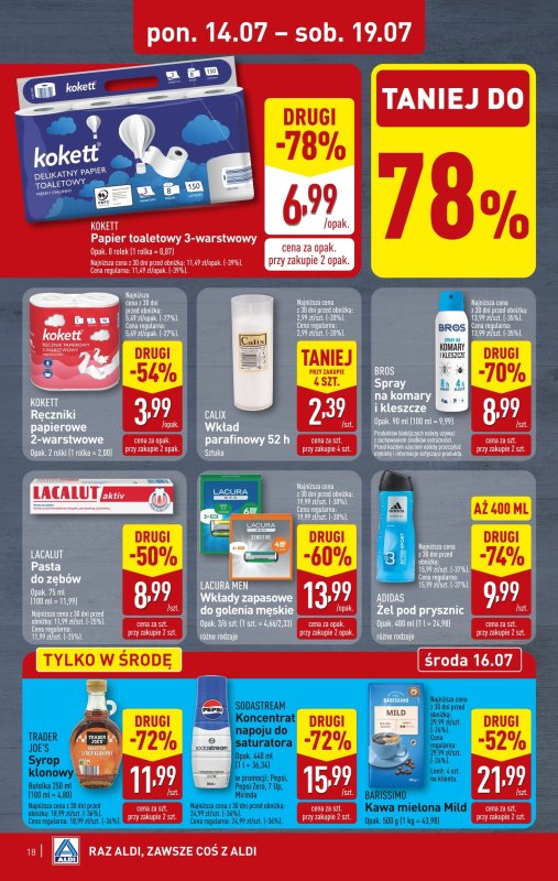 Aldi - gazetka promocyjna Pełny katalog! od poniedziałku 14.07 do soboty 19.07 - strona 18