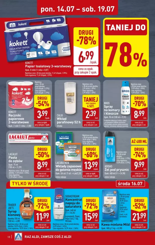 Aldi - gazetka promocyjna Pełny katalog! od poniedziałku 14.07 do soboty 19.07 - strona 18