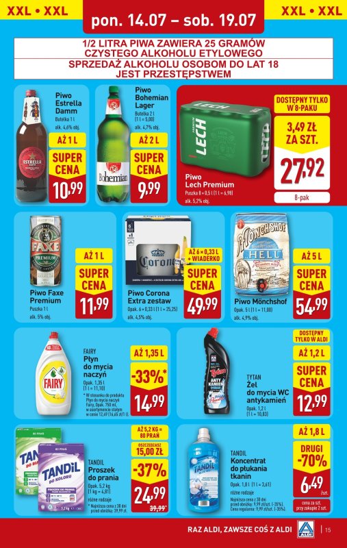 Aldi - gazetka promocyjna Pełny katalog! od poniedziałku 14.07 do soboty 19.07 - strona 15
