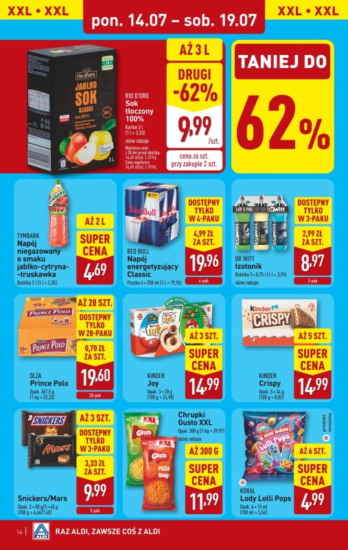 Aldi - gazetka promocyjna Pełny katalog! od poniedziałku 14.07 do soboty 19.07 - strona 14