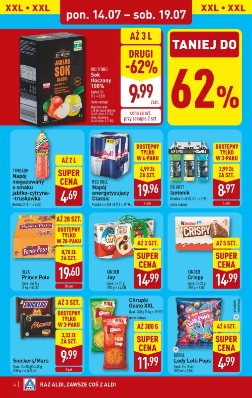 Aldi - gazetka promocyjna Pełny katalog! od poniedziałku 14.07 do soboty 19.07 - strona 14