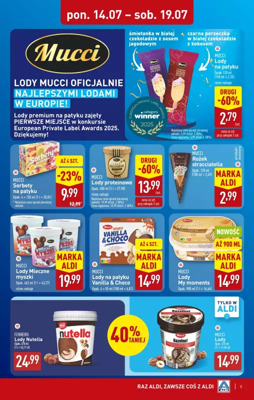 Aldi - gazetka promocyjna Pełny katalog! od poniedziałku 14.07 do soboty 19.07 - strona 9