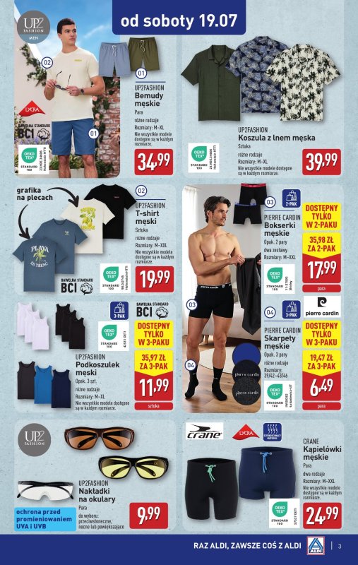 Aldi - gazetka promocyjna Sobotnie nowości w super cenach Aldi! od soboty 19.07 do piątku 25.07 - strona 3