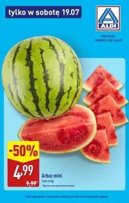 Aldi - gazetka promocyjna Tylko w sobotę! od soboty 19.07 do soboty 19.07