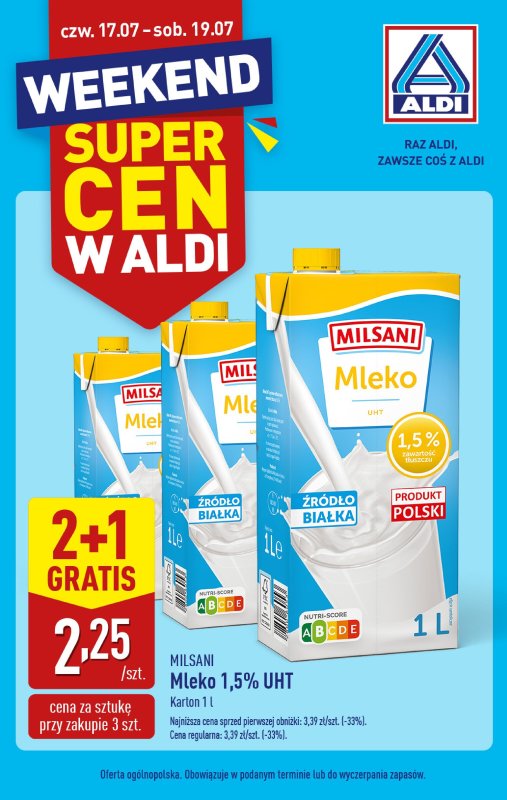 Aldi - gazetka promocyjna Weekend super cen w Aldi! od czwartku 17.07 do soboty 19.07