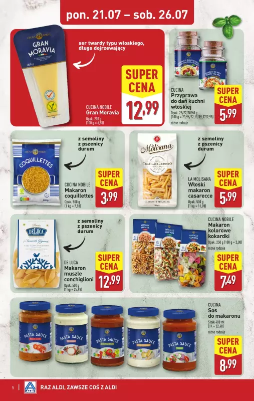 Aldi - gazetka promocyjna Smakowita podróż do Włoch! od poniedziałku 21.07 do soboty 26.07 - strona 5