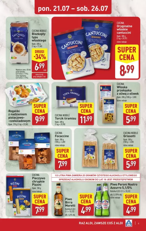 Aldi - gazetka promocyjna Smakowita podróż do Włoch! od poniedziałku 21.07 do soboty 26.07 - strona 4