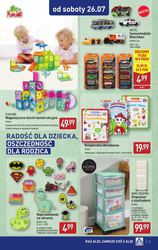 Aldi - gazetka promocyjna Aldi ma to coś! od środy 23.07 do soboty 26.07 - strona 13