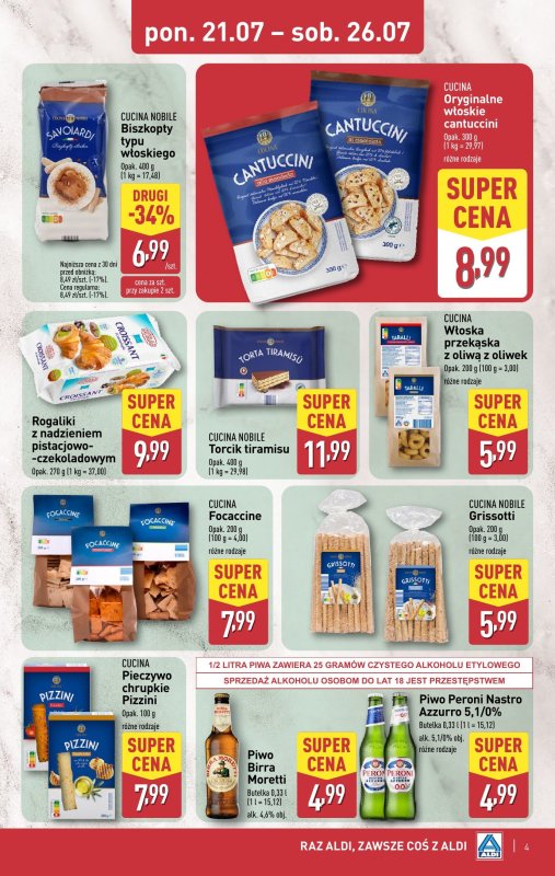Aldi - gazetka promocyjna Smakowita podróż do Włoch! od poniedziałku 21.07 do soboty 26.07 - strona 4