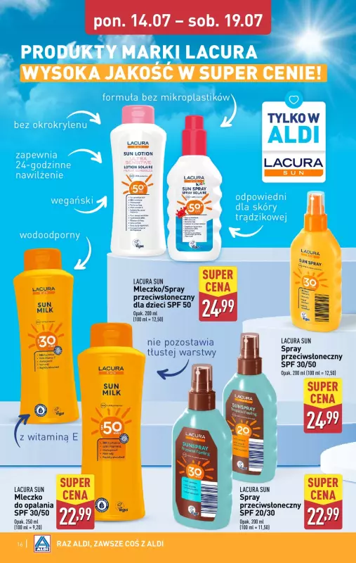 Aldi - gazetka promocyjna Pełny katalog! od poniedziałku 14.07 do soboty 19.07 - strona 16