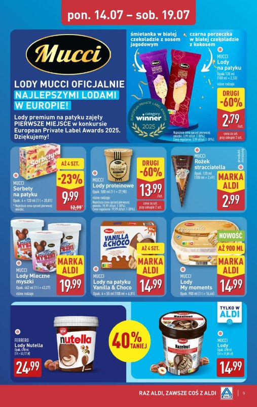 Aldi - gazetka promocyjna Pełny katalog! od poniedziałku 14.07 do soboty 19.07 - strona 9