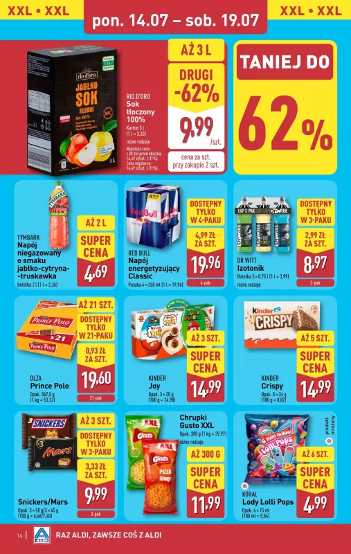 Aldi - gazetka promocyjna Pełny katalog! od poniedziałku 14.07 do soboty 19.07 - strona 14