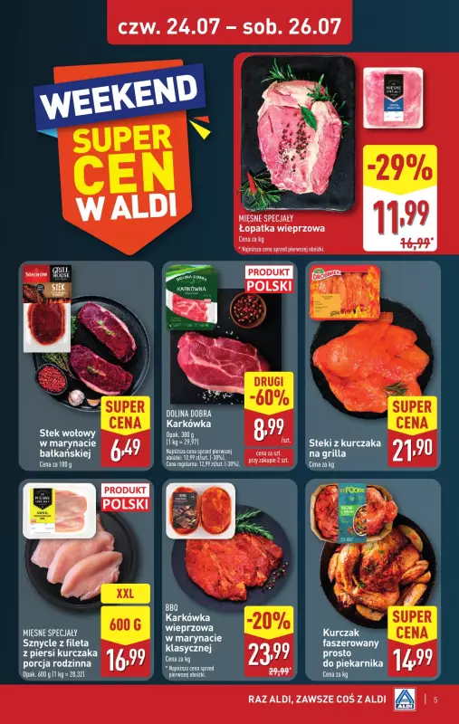 Aldi - gazetka promocyjna Weekend super cen w Aldi! od czwartku 24.07 do soboty 26.07 - strona 5