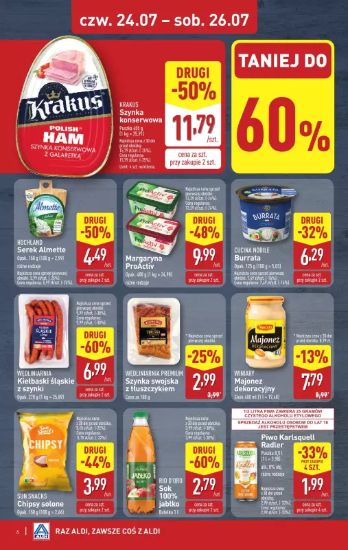 Aldi - gazetka promocyjna Weekend super cen w Aldi! od czwartku 24.07 do soboty 26.07 - strona 6