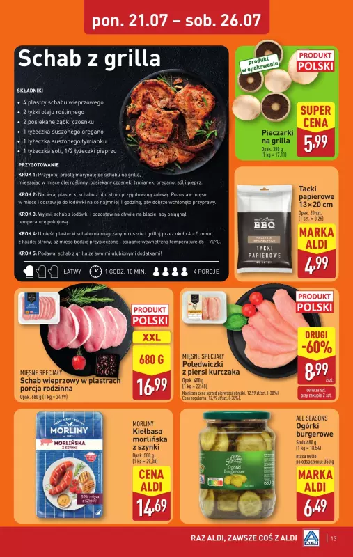 Aldi - gazetka promocyjna Pełny katalog! od poniedziałku 21.07 do soboty 26.07 - strona 13