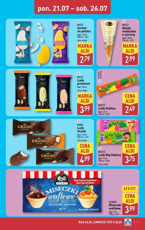 Aldi - gazetka promocyjna Pełny katalog! od poniedziałku 21.07 do soboty 26.07 - strona 9