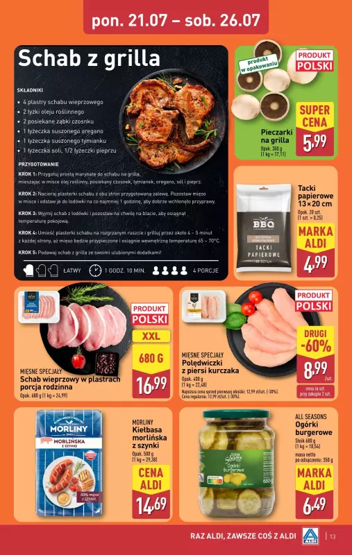 Aldi - gazetka promocyjna Pełny katalog! od poniedziałku 21.07 do soboty 26.07 - strona 13