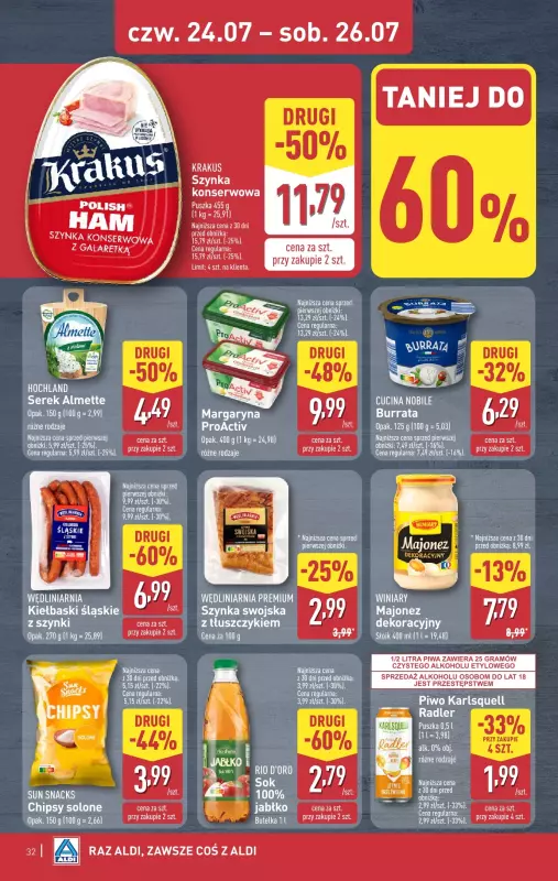 Aldi - gazetka promocyjna Pełny katalog! od poniedziałku 21.07 do soboty 26.07 - strona 32