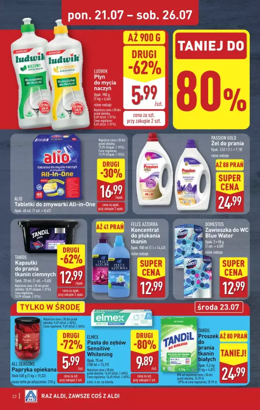 Aldi - gazetka promocyjna Pełny katalog! od poniedziałku 21.07 do soboty 26.07 - strona 22