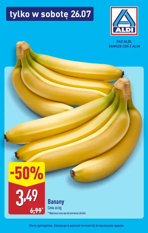 Aldi - gazetka promocyjna Tylko w sobotę! od soboty 26.07 do soboty 26.07