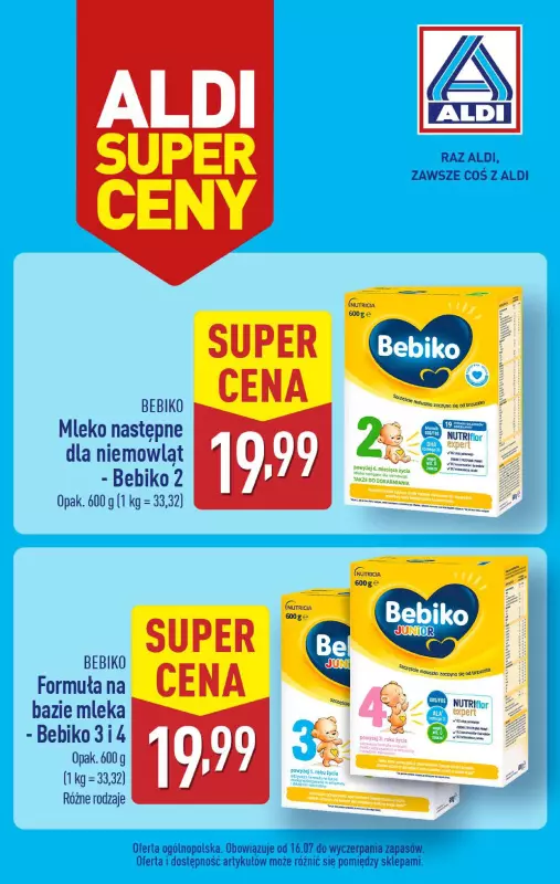 Aldi - gazetka promocyjna Aldi super ceny! od poniedziałku 21.07 do soboty 26.07