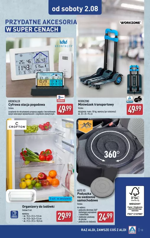 Aldi - gazetka promocyjna Aldi ma to coś! od środy 30.07 do soboty 02.08 - strona 13