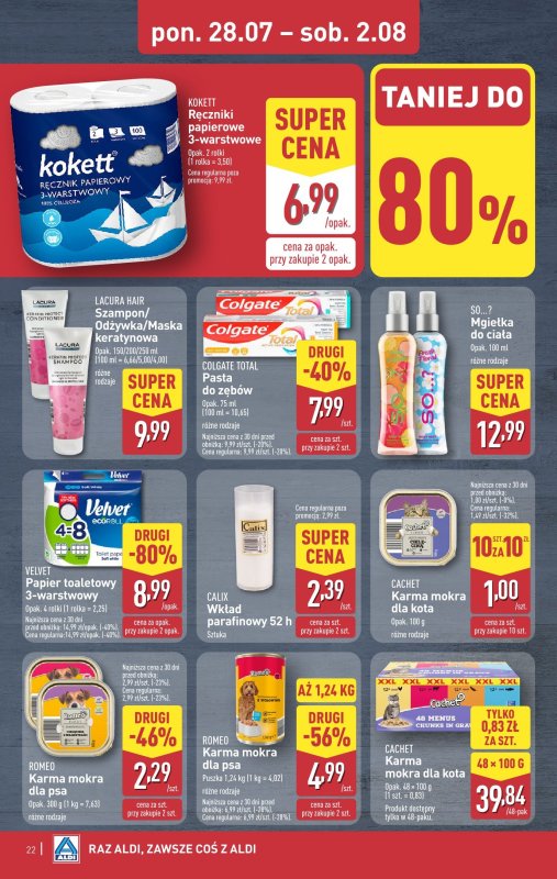 Aldi - gazetka promocyjna Pełny katalog! od poniedziałku 28.07 do soboty 02.08 - strona 22