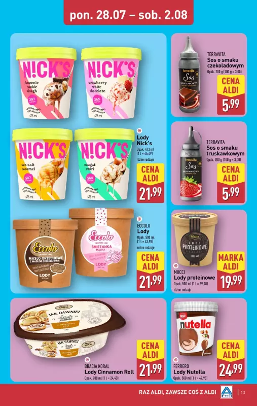 Aldi - gazetka promocyjna Pełny katalog! od poniedziałku 28.07 do soboty 02.08 - strona 13