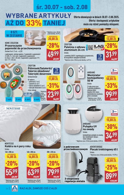 Aldi - gazetka promocyjna Pełny katalog! od poniedziałku 28.07 do soboty 02.08 - strona 24