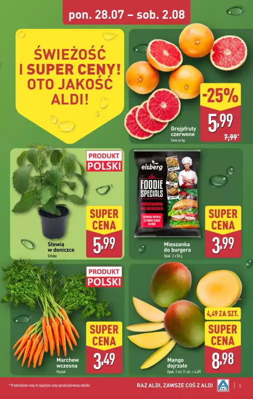 Aldi - gazetka promocyjna Pełny katalog! od poniedziałku 28.07 do soboty 02.08 - strona 5