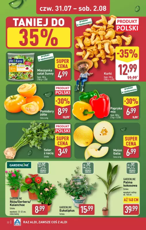 Aldi - gazetka promocyjna Pełny katalog! od poniedziałku 28.07 do soboty 02.08 - strona 32