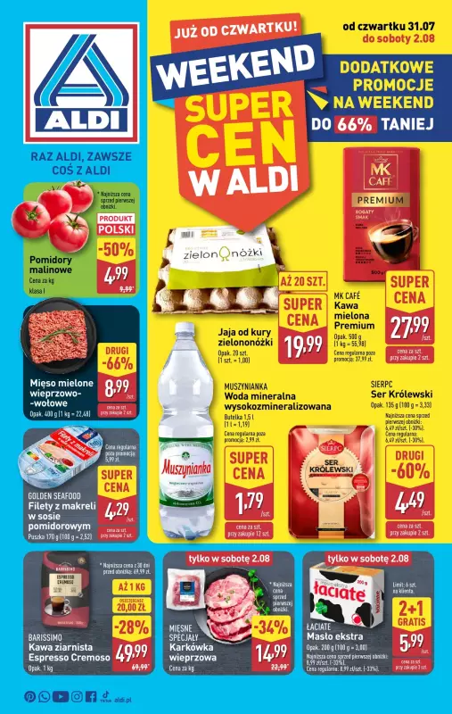 Aldi - gazetka promocyjna Weekend super cen w Aldi!  