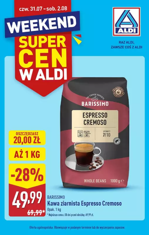 Aldi - gazetka promocyjna Weekend super cen w Aldi!  