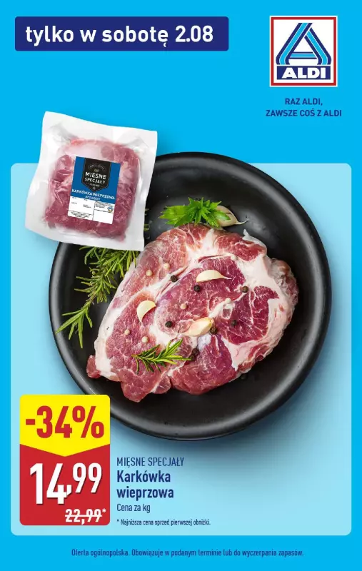 Aldi - gazetka promocyjna Tylko w sobotę!  