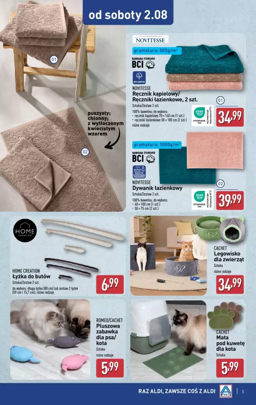 Aldi - gazetka promocyjna Super okazje od soboty w Aldi! od soboty 02.08 do piątku 08.08 - strona 5