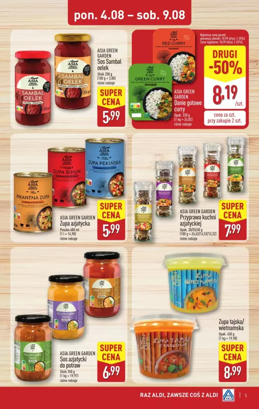 Aldi - gazetka promocyjna Smakowita podróż do Azji od poniedziałku 04.08 do soboty 09.08 - strona 5