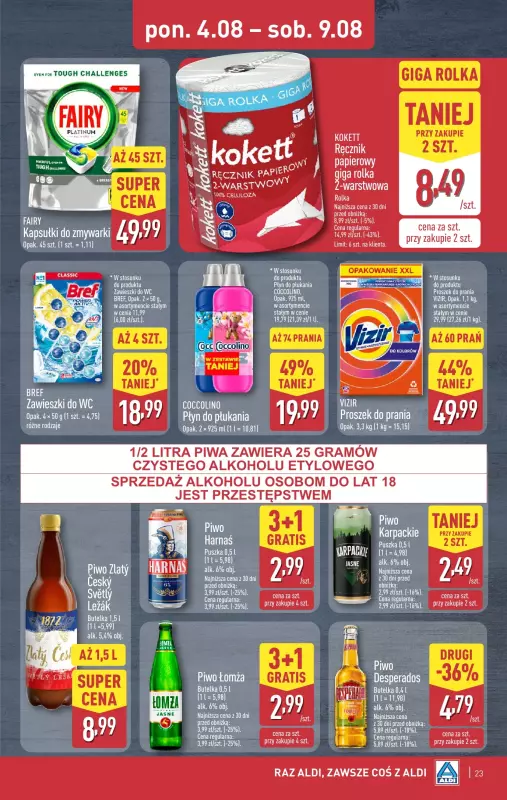 Aldi - gazetka promocyjna Pełny katalog! od poniedziałku 04.08 do soboty 09.08 - strona 23