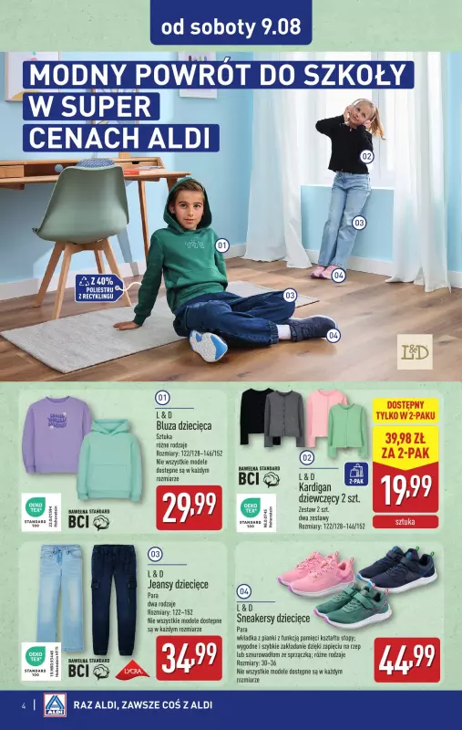Aldi - gazetka promocyjna Wyjątkowe okazje od soboty! od soboty 09.08 do piątku 15.08 - strona 4