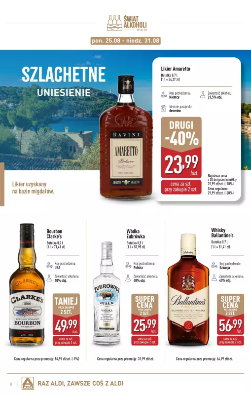 Aldi - gazetka promocyjna Gazetka alkoholowa od poniedziałku 04.08 do niedzieli 31.08 - strona 8