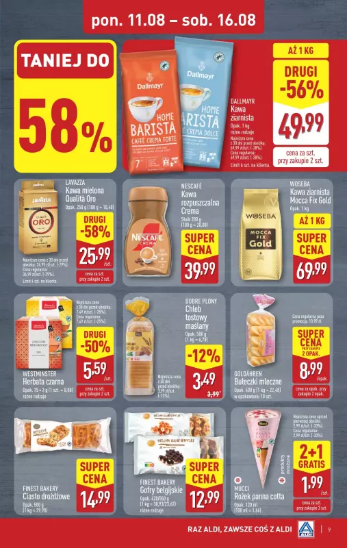 Aldi - gazetka promocyjna Pełny katalog! od poniedziałku 11.08 do soboty 16.08 - strona 9