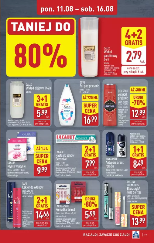 Aldi - gazetka promocyjna Pełny katalog! od poniedziałku 11.08 do soboty 16.08 - strona 19