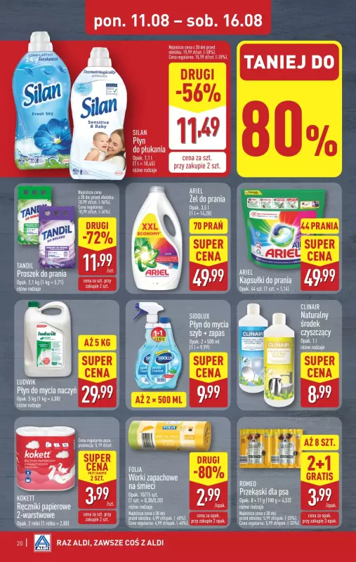 Aldi - gazetka promocyjna Pełny katalog! od poniedziałku 11.08 do soboty 16.08 - strona 20