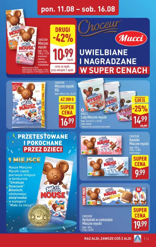 Aldi - gazetka promocyjna Pełny katalog! od poniedziałku 11.08 do soboty 16.08 - strona 13