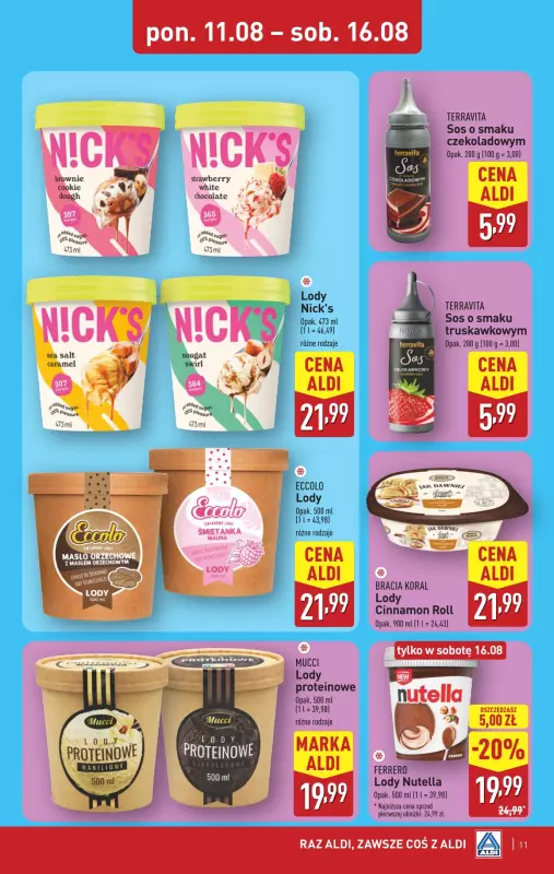 Aldi - gazetka promocyjna Pełny katalog! od poniedziałku 11.08 do soboty 16.08 - strona 11