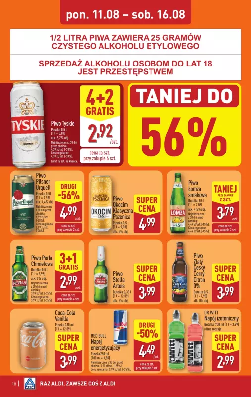 Aldi - gazetka promocyjna Pełny katalog! od poniedziałku 11.08 do soboty 16.08 - strona 18