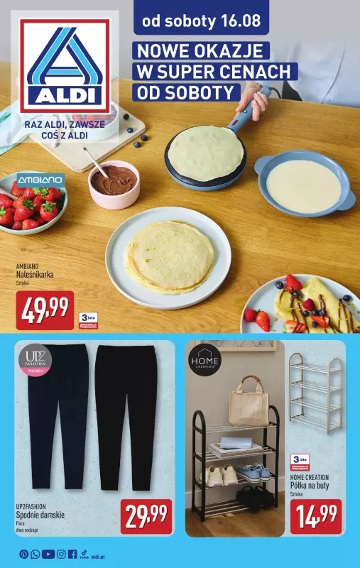 Aldi - gazetka promocyjna Nowe okazje w super cenach od soboty! od soboty 16.08 do soboty 16.08